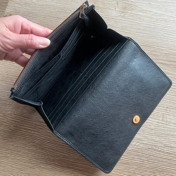 BALENCIAGA Giant Money Agneau Leather Rose Gold Hardware Continental Long Wallet - Picture 14 of 17